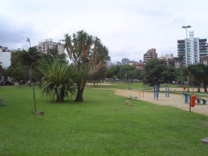 A praça Carlos Simão Arnt, a Encol, é muito boa para fazer caminhadas e levar o cachorro no cachorródromo.