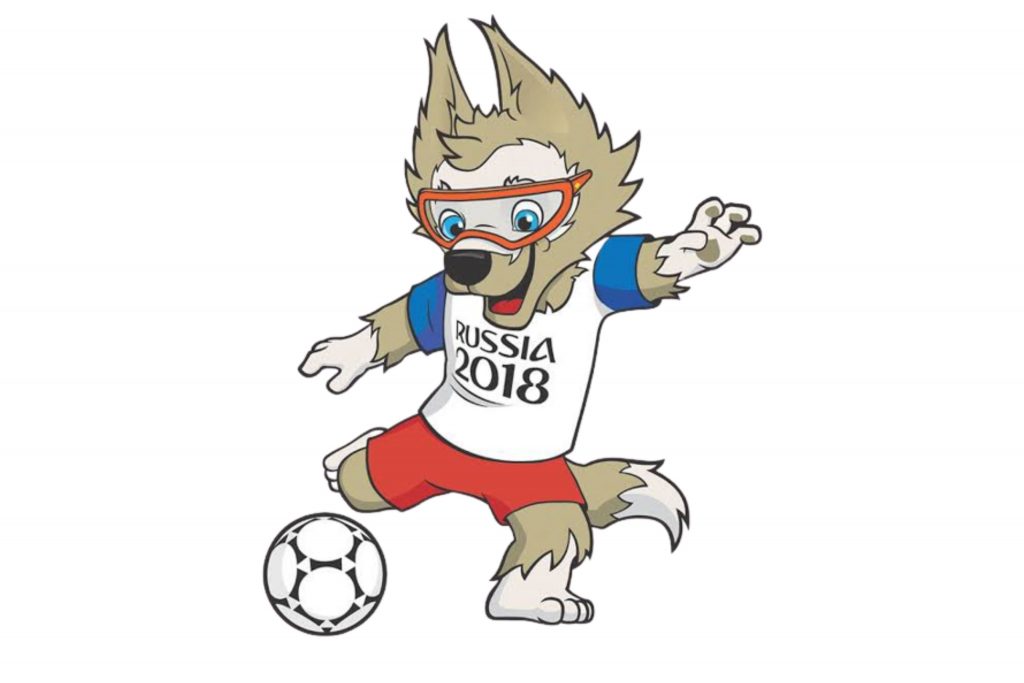 Mascote da copa do mundo de futebol na Rússia em 2018